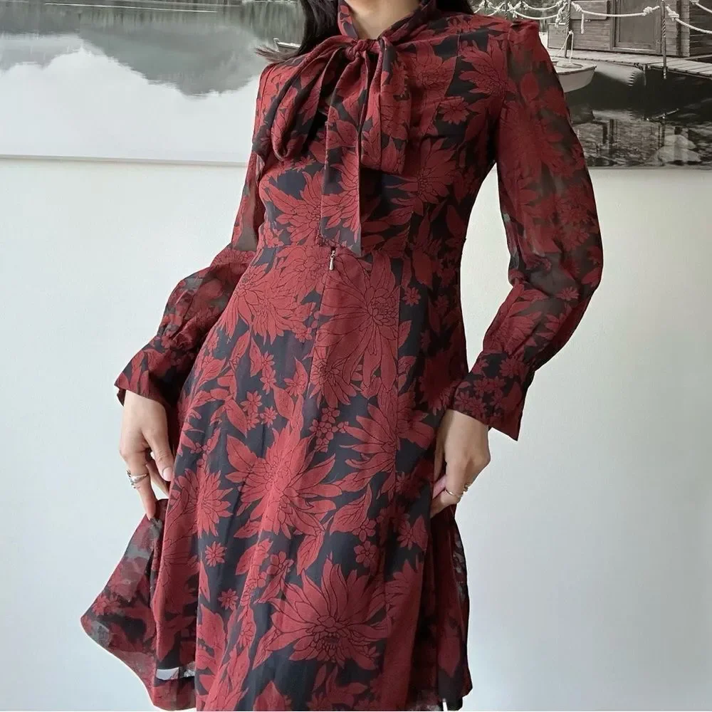 90s vintage whimsigoth preppy formal dress - Picture 3 of 7